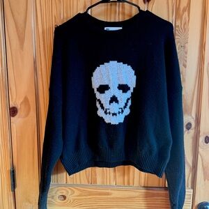 No Boundaries Black Skull Sweater
